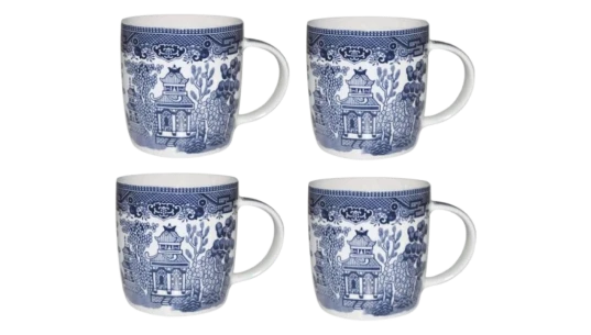 Blue Willow Mugs Set Of 4