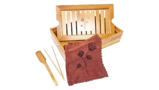 Bamboo Chinese Gongfu Tea Tray Table Box Set