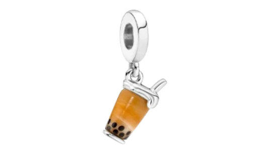 Murano Glass Bubble Tea Dangle Charm