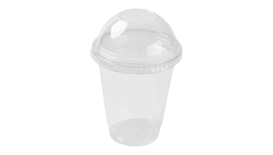 Bubble Tea Dom Lid For Cup & Cup 400ml - Clear