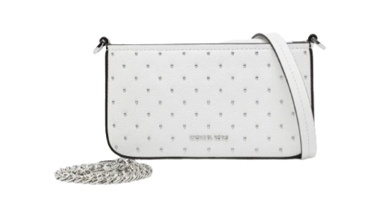 Bryant Small Studded Leather Convertible Pochette - White