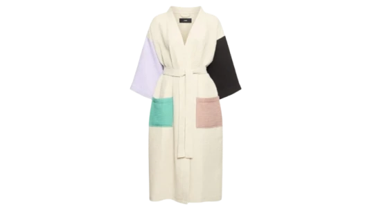 Pocket Waffle Bathrobe - Multicoloured