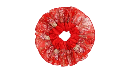 Olé Olé Frill Edge Scrunchie - Red
