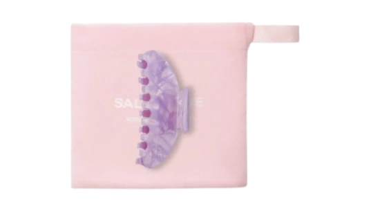 Sugilite Moon Marbled Hair Clip - Lilac