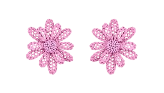 Flower Stud Earrings - Pink