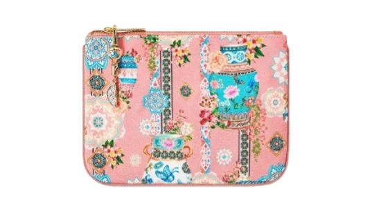 Floral-Print Coin Purse - Pink