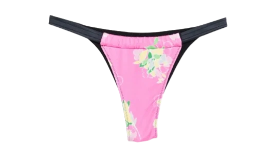 Amore Floral-Print Bikini Bottom - Pink