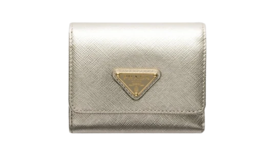 Logo Leather Wallet - Gold-Tone