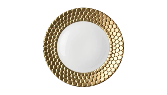 Aegean Dinner Plate (27cm) - Gold-Tone/White