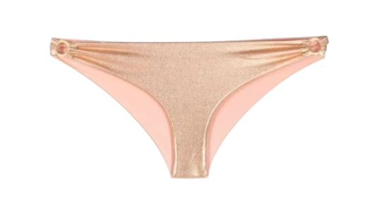 Glitter Hoop-Side Bikini Bottoms - Gold-Tone