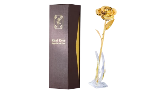 Dipped Real Rose - 24K Gold
