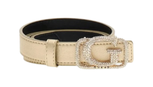 Logo-Buckle Belt - Gold-Tone