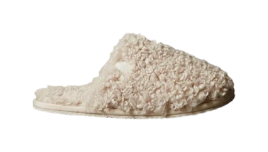 Faux Shearling Sherpa Slippers - Marshmallow
