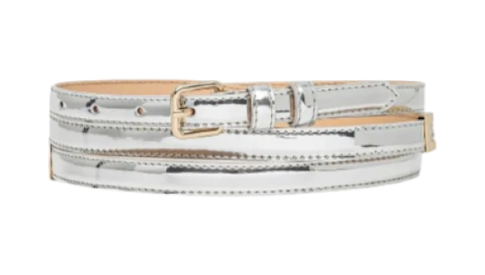 Arnela Logo-Buckle Belt - Silver Tone