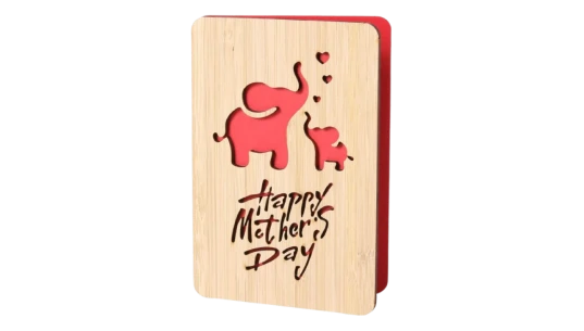 Handmade Bamboo Mothers Day Card
