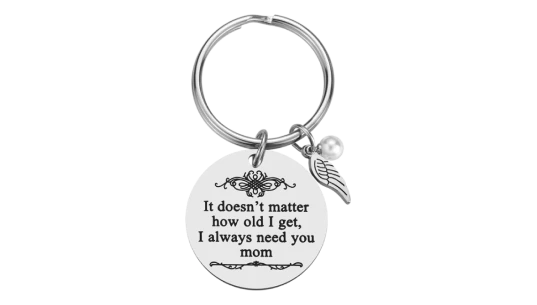 I Always Need You Mom Keychain - Silver