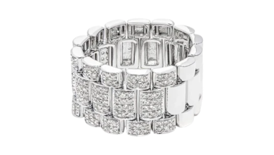 Pavé-Set Diamonds - 18K White Gold