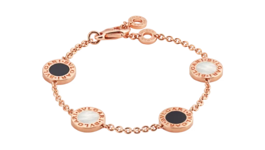 BVLGARI Bracelet - 18KT Rose Gold, Onyx, Mother-Of-Pearl