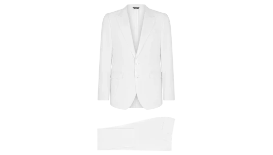 Taormina-Fit Single-Breasted Suit - White