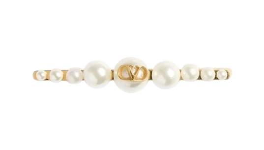 VLogo Pearl Tie Clip