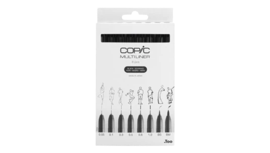 Multiliner Set - Black 8 Pcs
