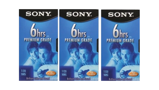 3T120VR 6hrs. EP T-120 VHS Tapes (3-Pack)
