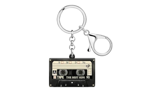Acrylic Vintage Cassette Tape Keychain - Multicolor