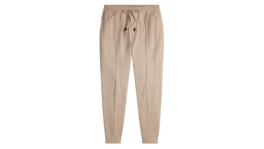 Knitted Jogger Trousers - Beige