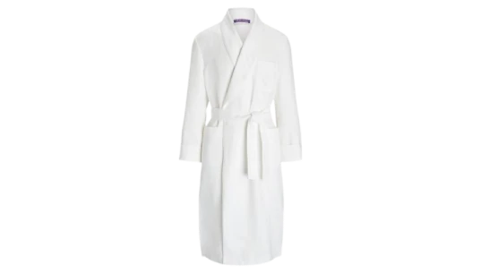 Monogram Linen Robe Purple Label - White