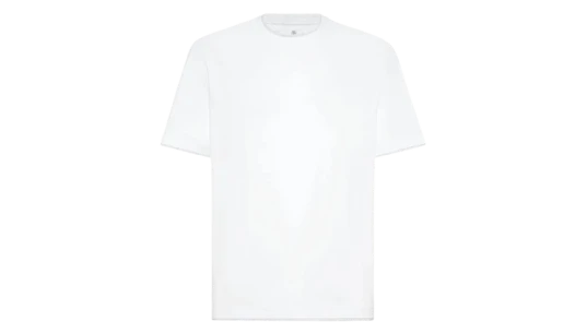 Short-Sleeve Crew-Neck T-Shirt - White/Light Grey