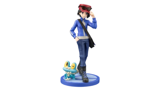 Calem With Froakie Statue