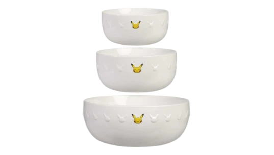Pikachu Kitchen Ceramic Mixing Bowls (3-Piece) - White