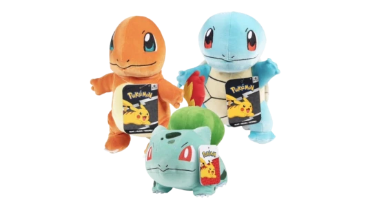 8" Velvet Plush Starter 3-Pack Charmander, Squirtle & Bulbasaur LE