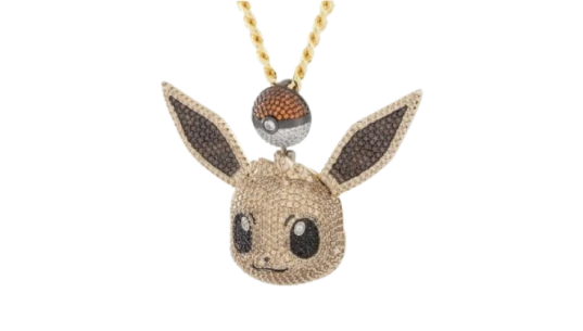 Eevee Necklace - Gold/Diamond Simulate Stones