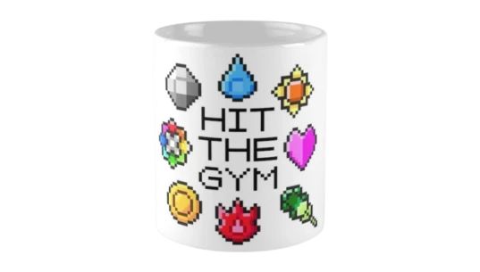 Indigo League Gym Badges Mug - White/Multicolor