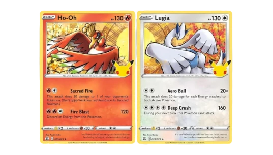 Celebration Card Lot - Lugia & Ho-oh Legendary Holo Foil (022/025 & 001/027)