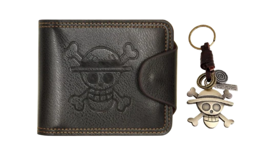 Straw Hat Luffy Leather Wallet - Black