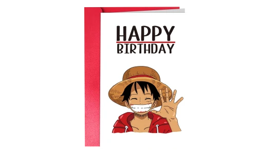 Happy Birthday Monkey D. Luffy Card Gift - Multicolor