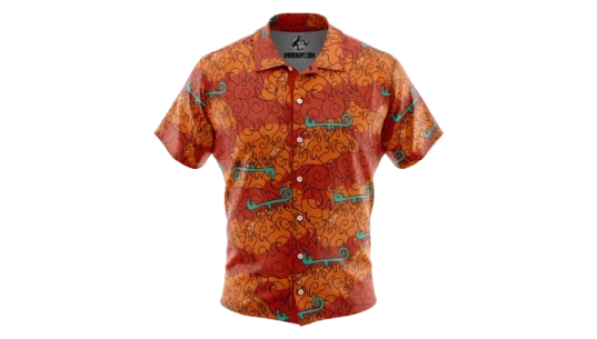 Mera Mera No Mi Luffy Devil Fruit Hawaiian Shirt - Multicolor