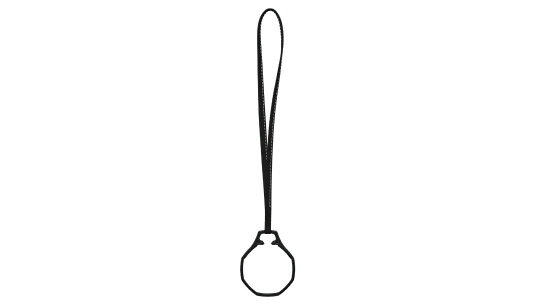 Royal Pop / Leather Lanyard Ocho Negro