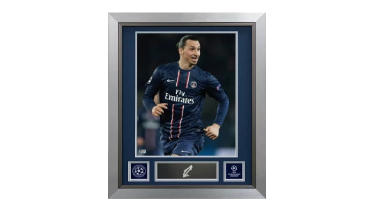 Zlatan Ibrahimovic Official UCL Signed Plaque & Photo Frame