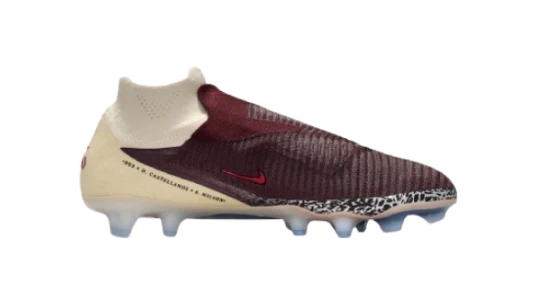 United Phantom 6 High Elite Firm-Ground Football Boot - Burgundy/Crush/Fossil/University Red