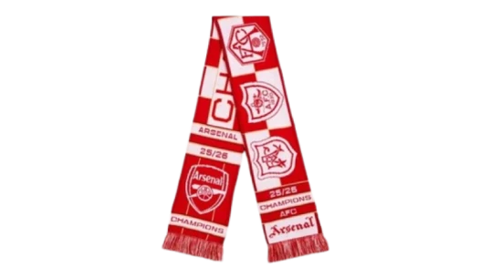 Arsenal Champions 25/26 Scarf - Red/White