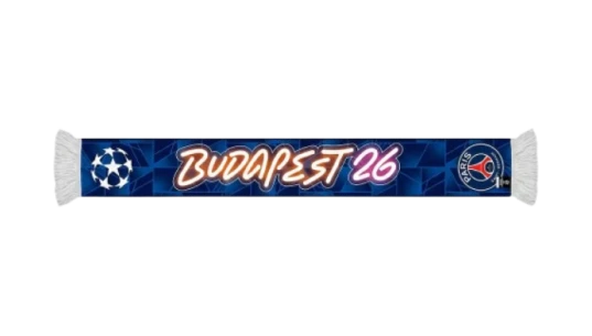 PSG UCL Finalist Budapest 2026 Printed Scarf - Blue