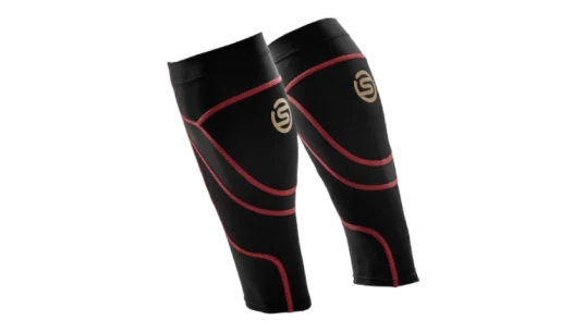 SERIES-5 Unisex 3D Calf Sleeves - Black/Ruby Red