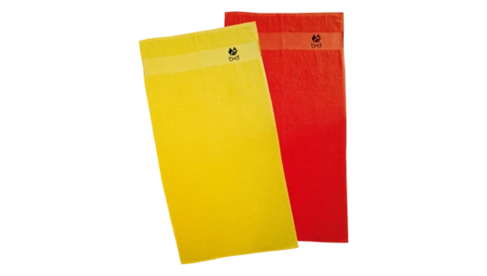Yellow & Red Card Beach Towel Set
