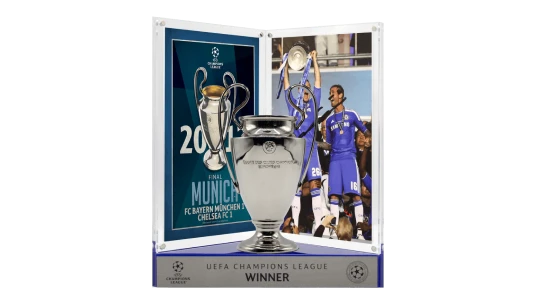 John Terry Official UCL Signed 3D Mini Replica Trophy on Stand: 2012 Winner