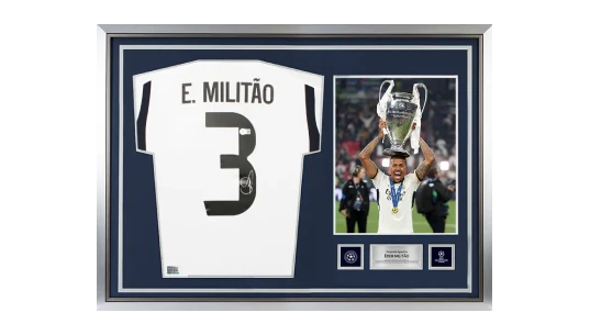 Eder Militao Official UCL  Back Signed 2023-24 Home Shirt