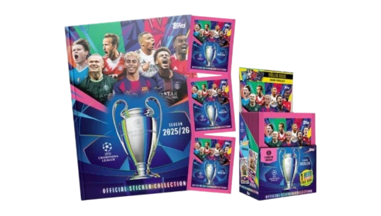 UEFA Champions League 2025/26 Stickers - Hardcover Album + 50-Pack Box