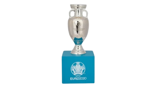 Official EURO 2020 3D Mini Replica Trophy On Pedestal